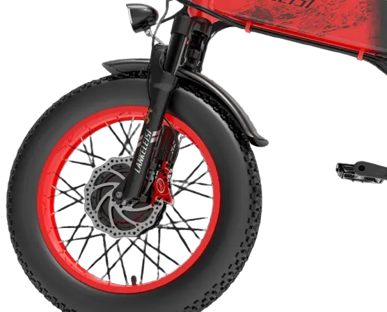 rueda Bicicleta electrica de doble motor LANKELEISI X2000 MAX 2000W